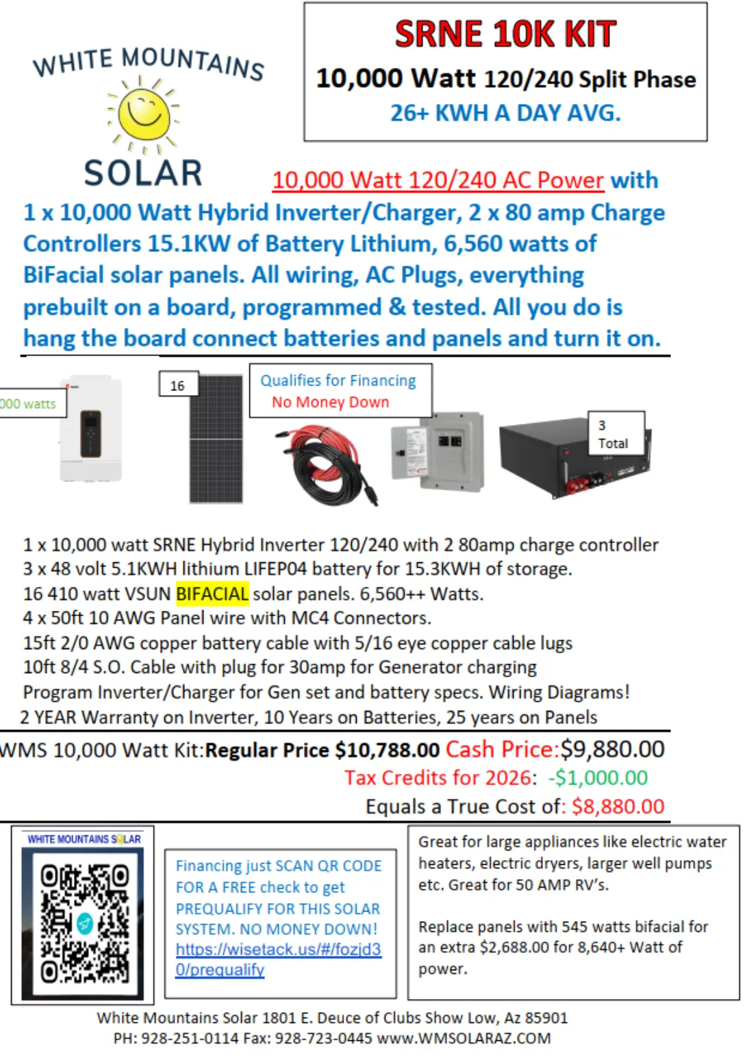 10kW SRNE Kit