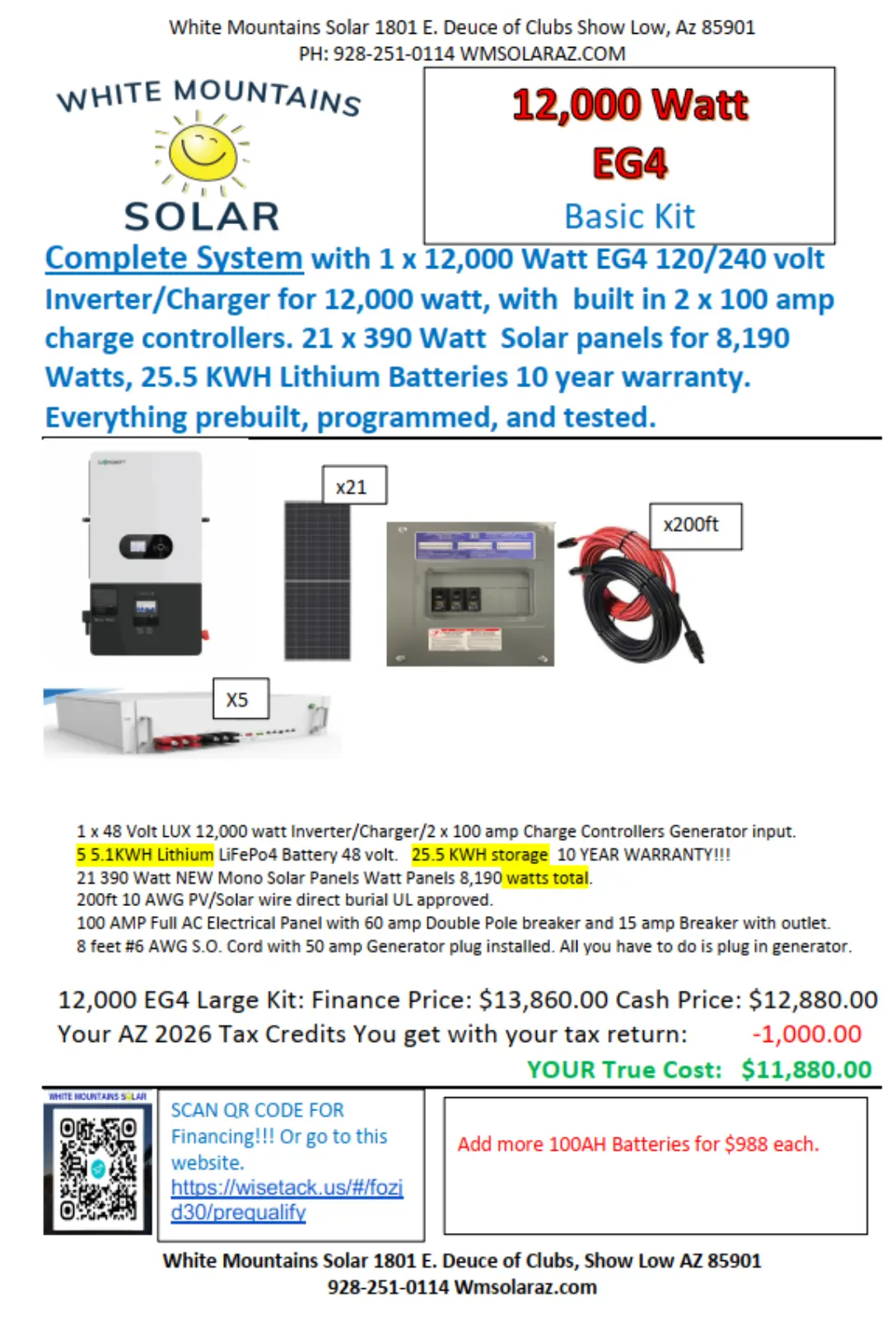 12kW EG4 Basic Solar Kit